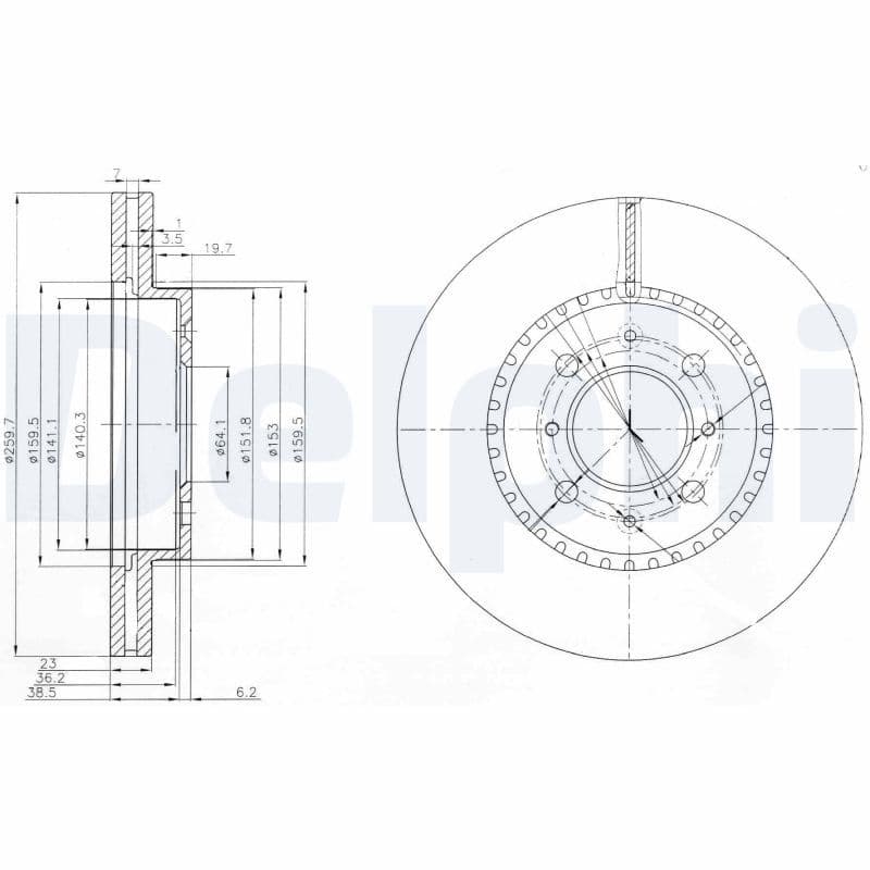 Disc frana DELPHI BG3965