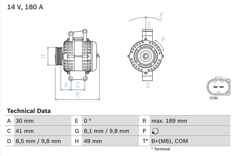 Generator / Alternator BOSCH 0 986 048 840