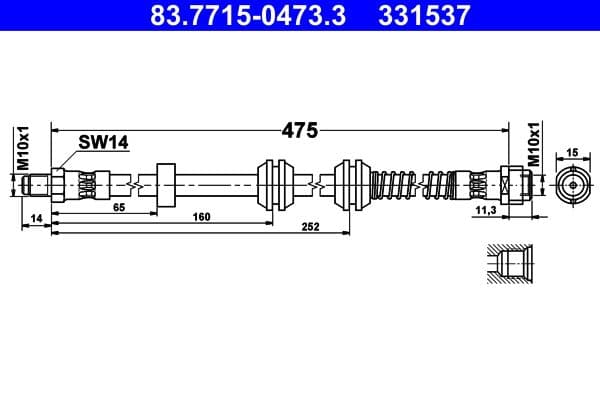 Furtun frana ATE 83.7715-0473.3