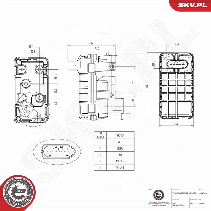 Supapa reglare presiune compresor ESEN SKV 95SKV470