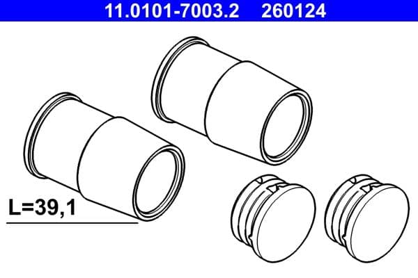 Set bucsi de ghidaj, etrier frana ATE 11.0101-7003.2