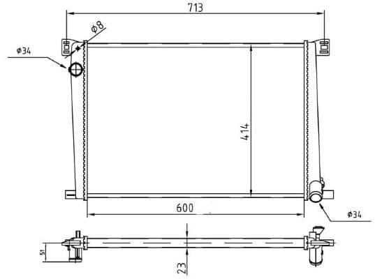 Radiator, racire motor MTR 13054619
