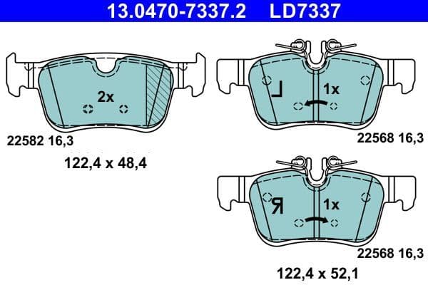 set placute frana,frana disc ATE Ceramic 13.0470-7337.2
