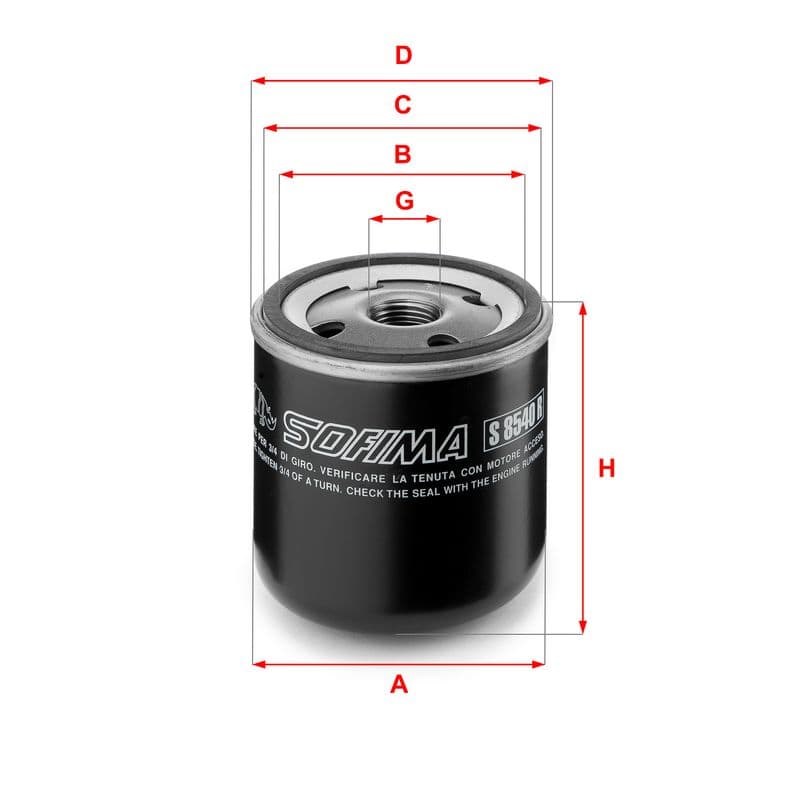 Filtru ulei SOFIMA S 8540 R