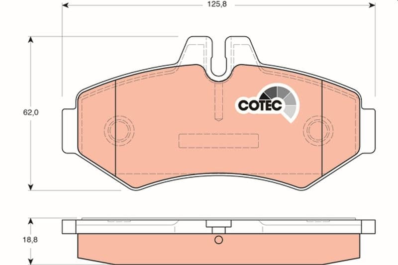 set placute frana,frana disc TRW COTEC GDB1399