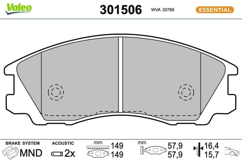set placute frana,frana disc VALEO FIRST 301506