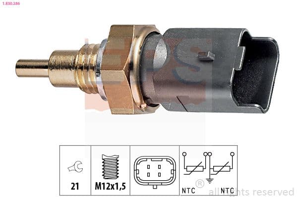 senzor,temperatura lichid de racire EPS Made in Italy - OE Equivalent 1.830.286