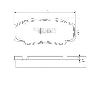 set placute frana,frana disc NIPPARTS N3611052