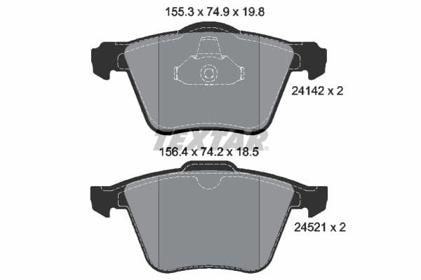 set placute frana,frana disc TEXTAR Q+ 2414201