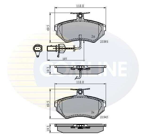 set placute frana,frana disc COMLINE CBP1736
