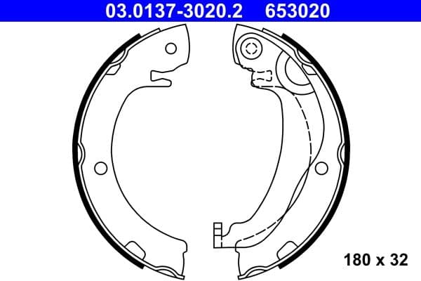 Set saboti frana, frana de mana ATE 03.0137-3020.2