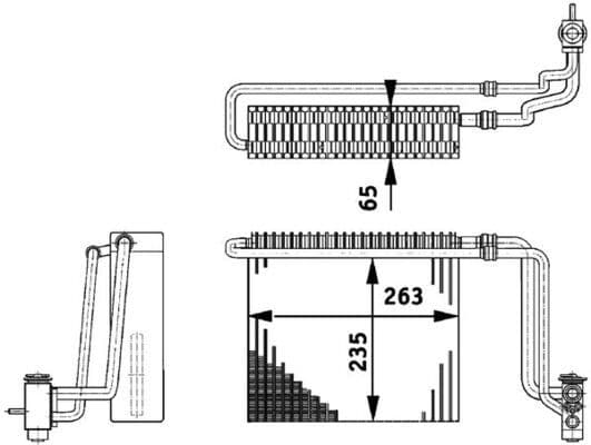 Evaporator, aer conditionat MAHLE BEHR *** PREMIUM LINE *** AE 65 000P