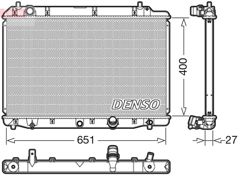 Radiator, racire motor DENSO DRM40036