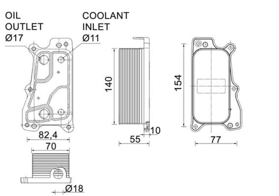 Radiator ulei, ulei motor MAHLE BEHR *** PREMIUM LINE *** CLC 235 000P