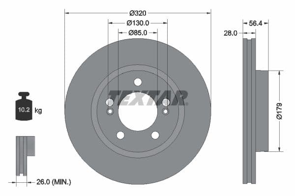 Disc frana TEXTAR PRO 92332803