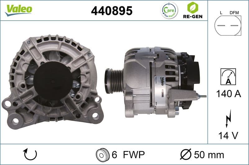 Generator / Alternator VALEO RE-GEN REMANUFACTURED 440895