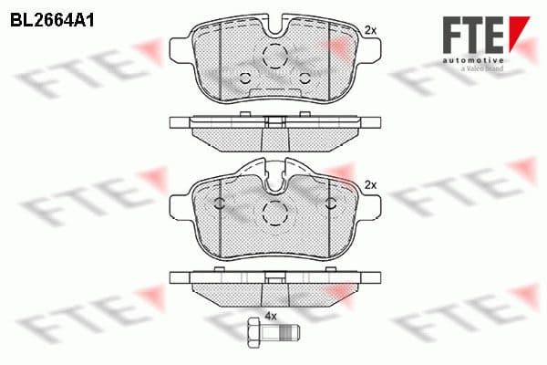 set placute frana,frana disc FTE 9010902