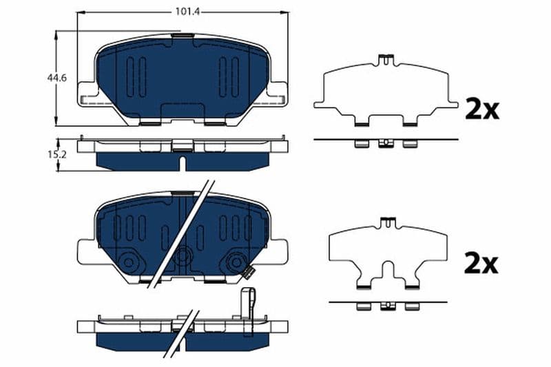 set placute frana,frana disc TRW ELECTRIC BLUE GDB3583BTE