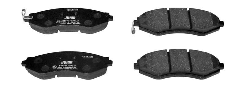 set placute frana,frana disc JURID 572407J