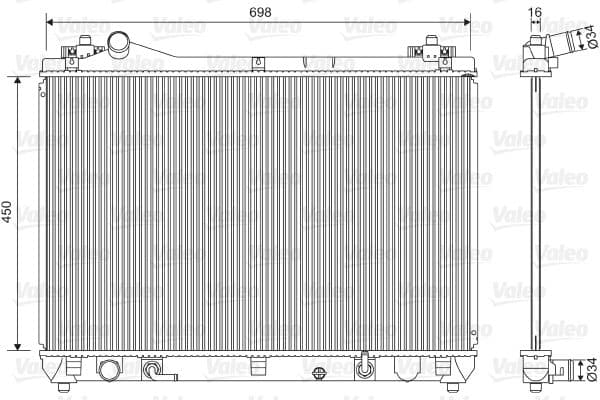 Radiator, racire motor VALEO 701592