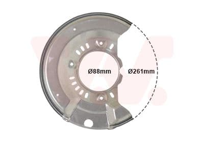 protectie stropire,disc frana VAN WEZEL 5430371