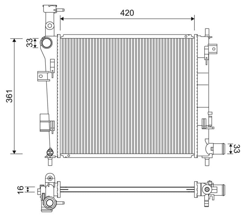 Radiator, racire motor VALEO 701223
