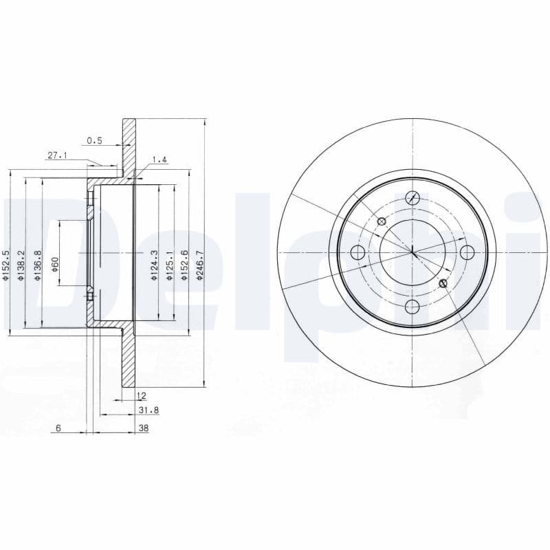 Disc frana DELPHI BG3769