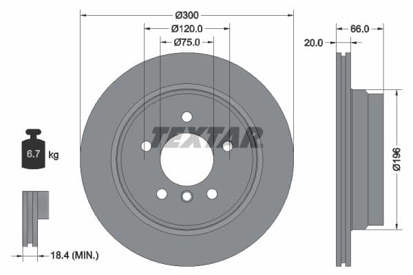 Disc frana TEXTAR PRO 92154903