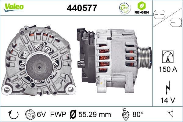Generator / Alternator VALEO RE-GEN REMANUFACTURED 440577