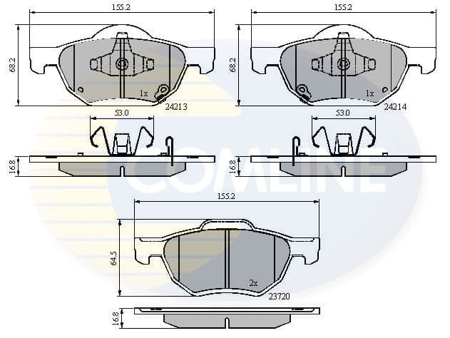 set placute frana,frana disc COMLINE CBP31195