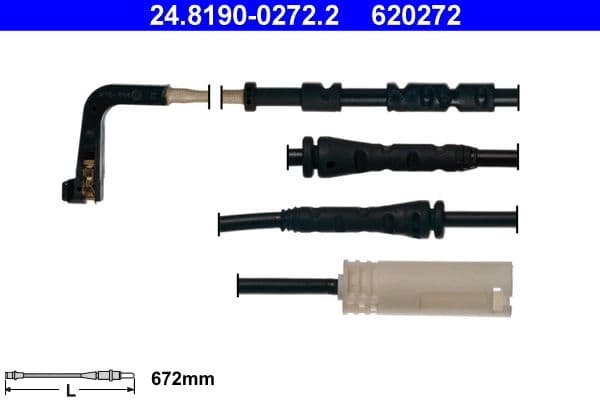 senzor de avertizare,uzura placute de frana ATE 24.8190-0272.2