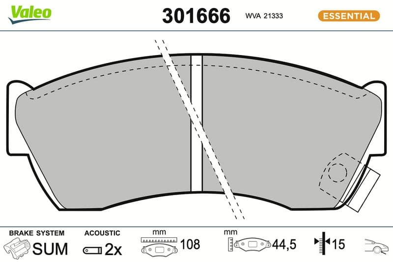 set placute frana,frana disc VALEO FIRST 301666