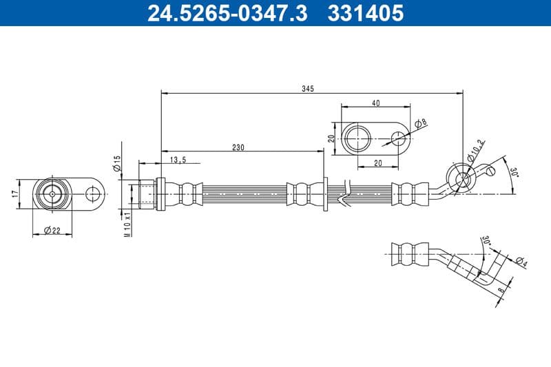 Furtun frana ATE 24.5265-0347.3