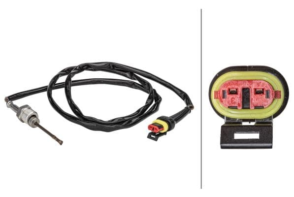 Senzor, temperatura gaze evacuare HELLA 6PT 358 181-381