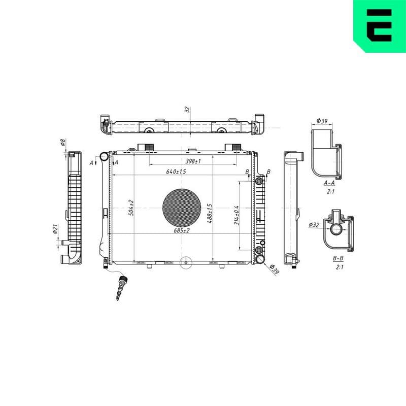 Radiator, racire motor ERA 673361