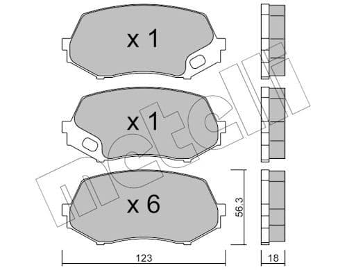set placute frana,frana disc METELLI 22-0874-0
