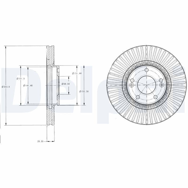 Disc frana DELPHI BG4309