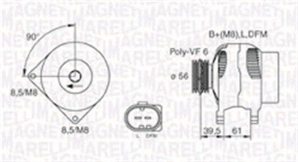 Generator / Alternator MAGNETI MARELLI 063731394010