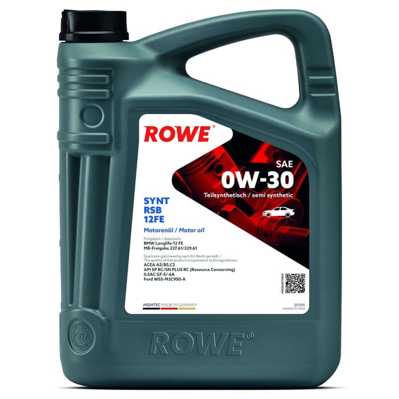 ulei de motor ROWE HIGHTEC SYNT RSB 12FE SAE 0W-30 20305-0050-99