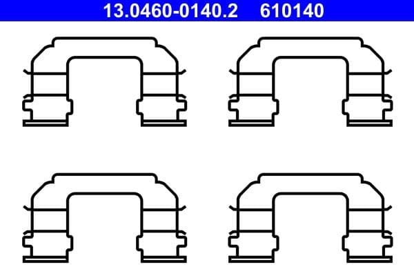 Set accesorii, placute frana ATE 13.0460-0140.2