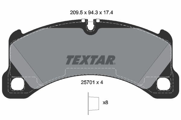 set placute frana,frana disc TEXTAR 2570101