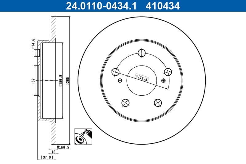 Disc frana ATE 24.0110-0434.1