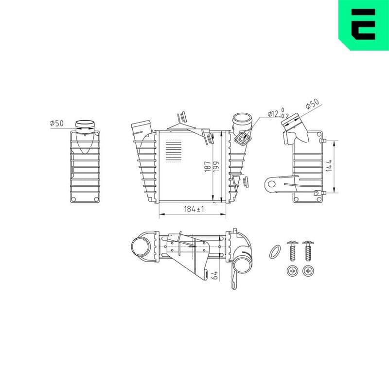 Intercooler, compresor ERA 672074