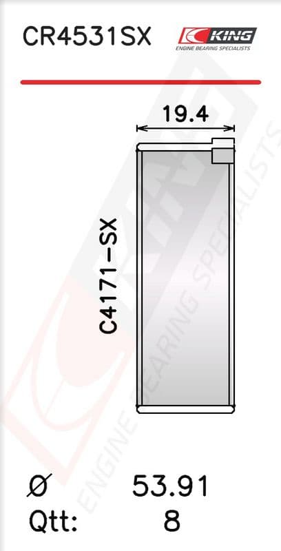 Cuzinet bielă KING CR4531SX 020