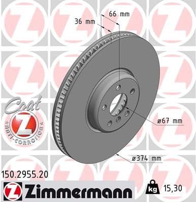 Disc frana ZIMMERMANN COAT Z 150.2955.20