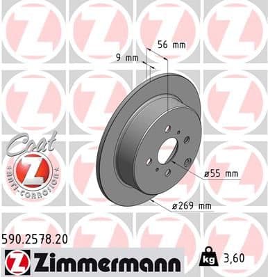 Disc frana ZIMMERMANN COAT Z 590.2578.20