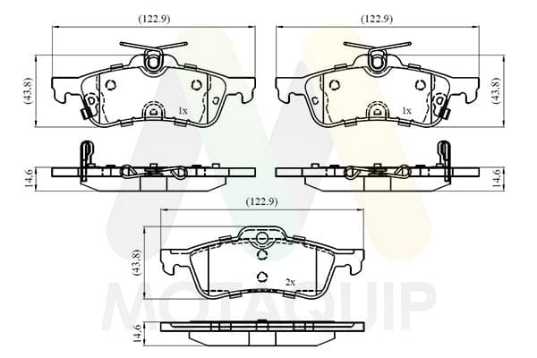 set placute frana,frana disc MOTAQUIP LVXL1818