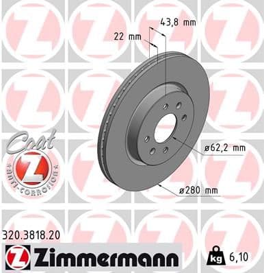 Disc frana ZIMMERMANN COAT Z 320.3818.20