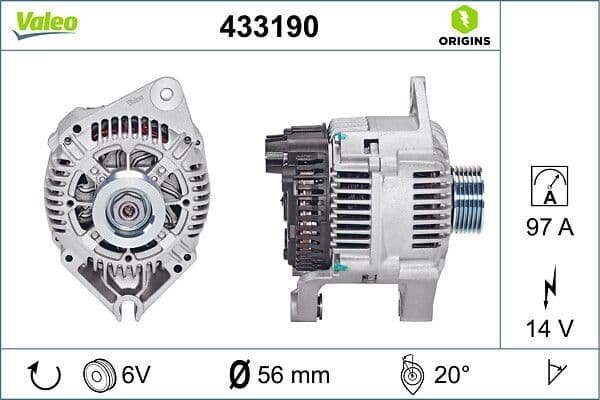 Generator / Alternator VALEO 433190