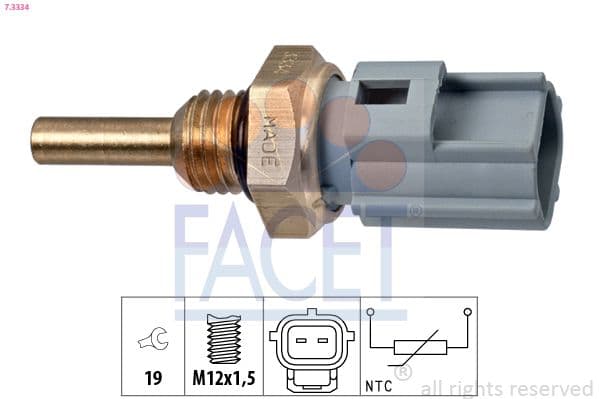 senzor,temperatura lichid de racire FACET Made in Italy - OE Equivalent 7.3334